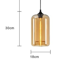 Suspension design bouteille 1 lumière peinture fer minimaliste