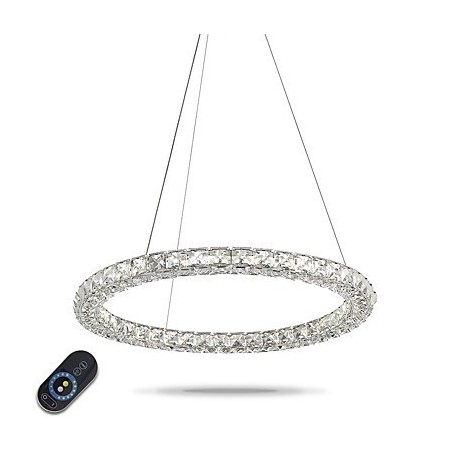 Suspension moderne en cristal, lustre en cristal, plafonnier, luminaires d'intérieur, luminaires à intensité variable avec télécommande Suspension moderne en cristal, lustre en cristal, plafonnier, luminaires d'intérieur, luminaires à intensité variable avec télécommande
