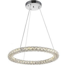 Suspension moderne en cristal, lustre en cristal, plafonnier, luminaires d'intérieur, luminaires à intensité variable avec télécommande