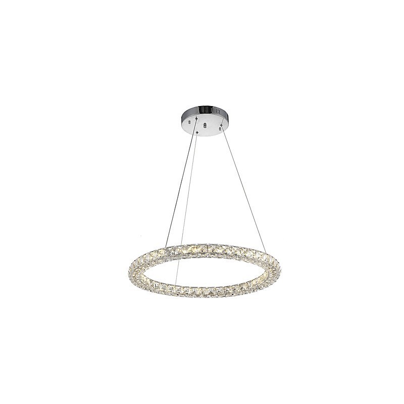 Suspension moderne en cristal, lustre en cristal, plafonnier, luminaires d'intérieur, luminaires à intensité variable avec télécommande