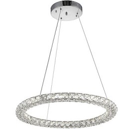 Suspension moderne en cristal, lustre en cristal, plafonnier, luminaires d'intérieur, luminaires à intensité variable avec télécommande