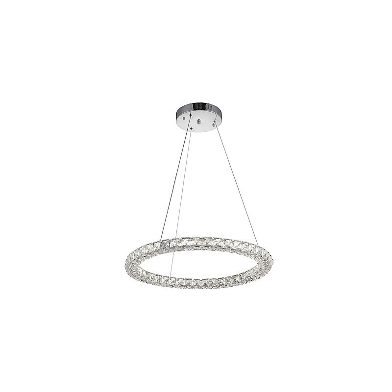 Suspension moderne en cristal, lustre en cristal, plafonnier, luminaires d'intérieur, luminaires à intensité variable avec télécommande