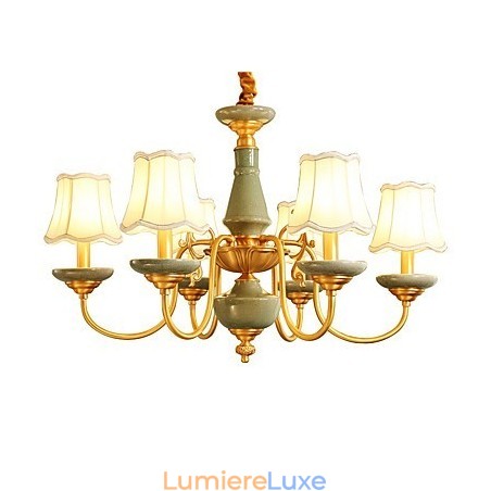 Lustre tout en cuivre Lustre décoratif en jade Lustre tout en cuivre Lustre décoratif en jade