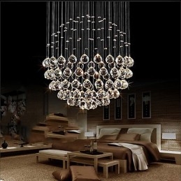 Suspension en métal galvanisé et cristal, style moderne, contemporain, traditionnel, classique, rustique, style lodge, vintage, style country island