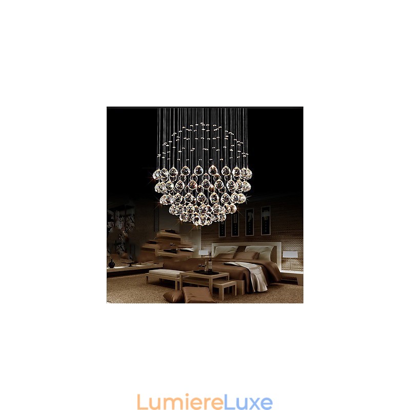 Suspension en métal galvanisé et cristal, style moderne, contemporain, traditionnel, classique, rustique, style lodge, vintage, style country island