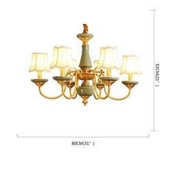 Lustre tout en cuivre Lustre décoratif en jade