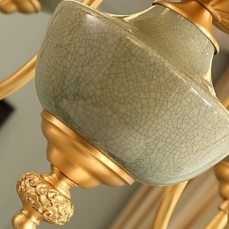Lustre tout en cuivre Lustre décoratif en jade