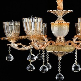 Suspension en métal style mini cristal, style moderne, contemporain, traditionnel, classique, en alliage de zinc