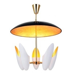Lustre à 5 lumières, lampe suspendue moderne et contemporaine