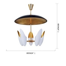 Lustre à 5 lumières, lampe suspendue moderne et contemporaine