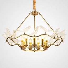 Lustre en métal moderne et contemporain en laiton pour designers