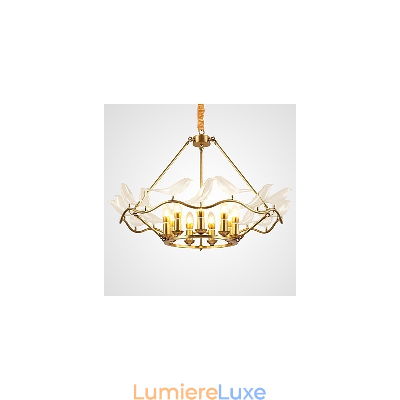 Lustre en métal moderne et contemporain en laiton pour designers
