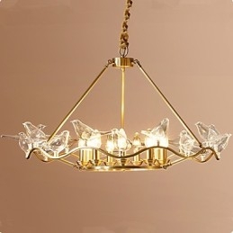 Lustre en métal moderne et contemporain en laiton pour designers