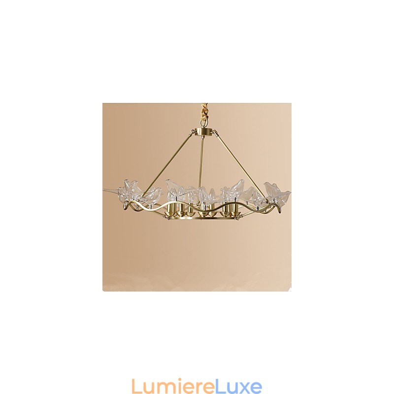 Lustre en métal moderne et contemporain en laiton pour designers