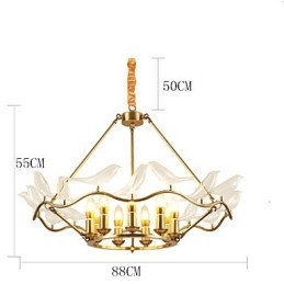Lustre en métal moderne et contemporain en laiton pour designers