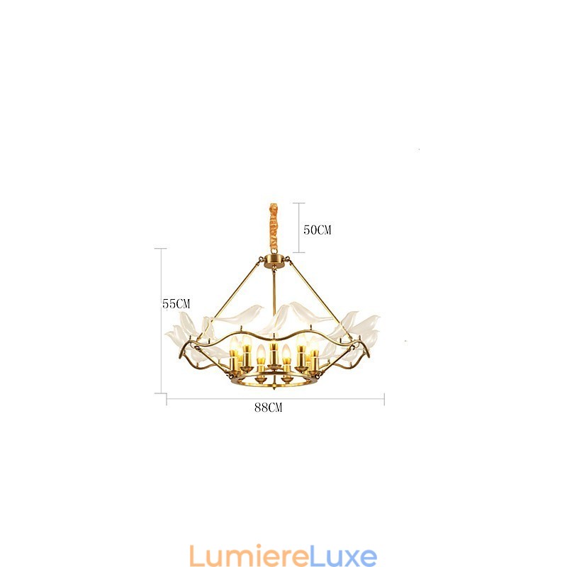 Lustre en métal moderne et contemporain en laiton pour designers