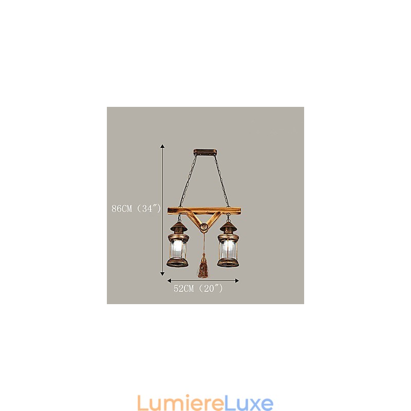 Lustre en métal style mini-designer, style rustique, globe, style rétro, peinture de campagne