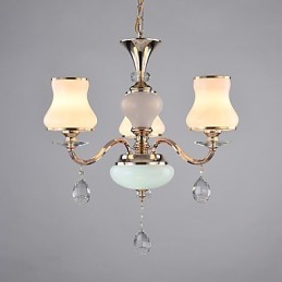 Lustre en cristal et métal galvanisé moderne et contemporain