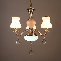 Lustre en cristal et métal galvanisé moderne et contemporain
