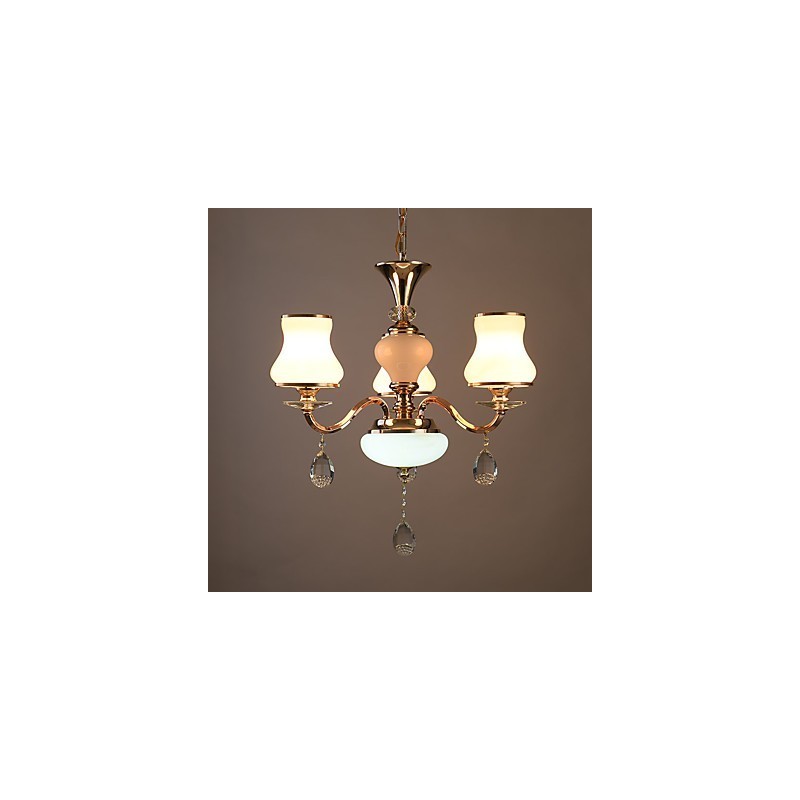 Lustre en cristal et métal galvanisé moderne et contemporain