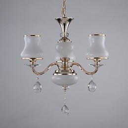 Lustre en cristal et métal galvanisé moderne et contemporain