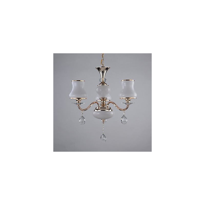 Lustre en cristal et métal galvanisé moderne et contemporain