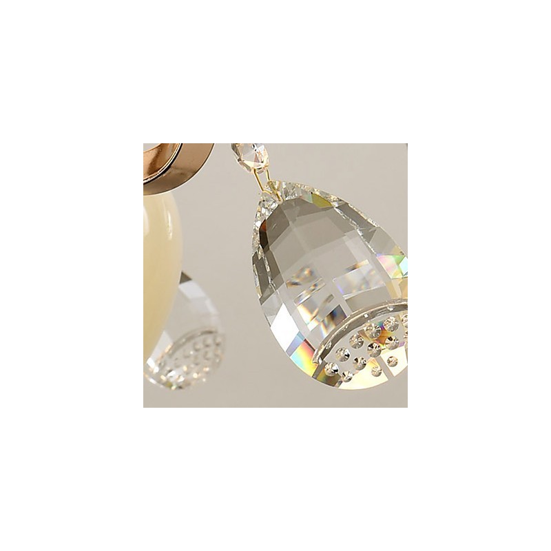 Lustre en cristal et métal galvanisé moderne et contemporain