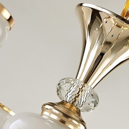 Lustre en cristal et métal galvanisé moderne et contemporain