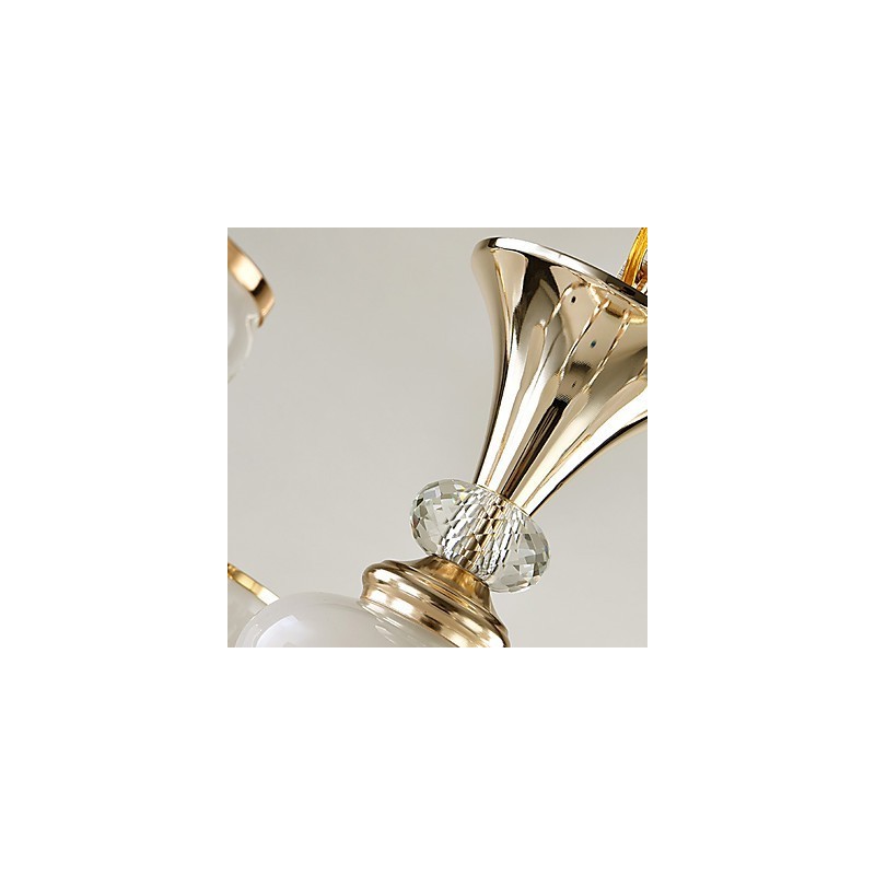 Lustre en cristal et métal galvanisé moderne et contemporain