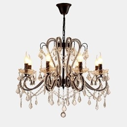 Lustre en cristal à 8 lumières, moderne, contemporain, traditionnel, classique, rustique, lodge, vintage, rétro