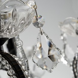 Lustre en cristal à 8 lumières, moderne, contemporain, traditionnel, classique, rustique, lodge, vintage, rétro