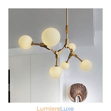 Suspension en bambou et bois de style mini, peinture classique traditionnelle Suspension en bambou et bois de style mini, peinture classique traditionnelle