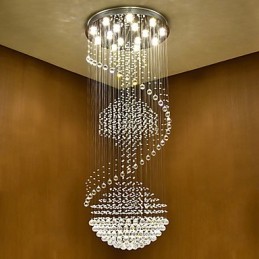 Plafonnier suspendu en cristal moderne pour intérieur