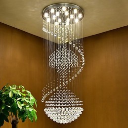 Plafonnier suspendu en cristal moderne pour intérieur