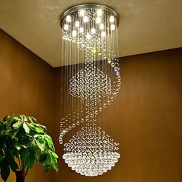 Plafonnier suspendu en cristal moderne pour intérieur