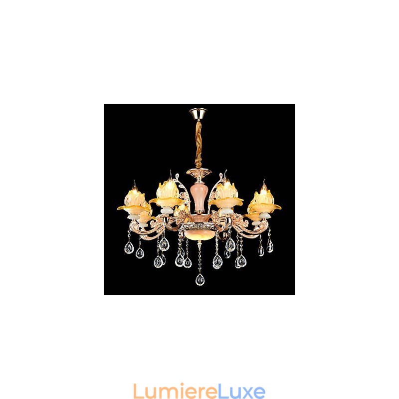 Suspension en métal style mini cristal, style moderne, contemporain, traditionnel, classique, en alliage de zinc