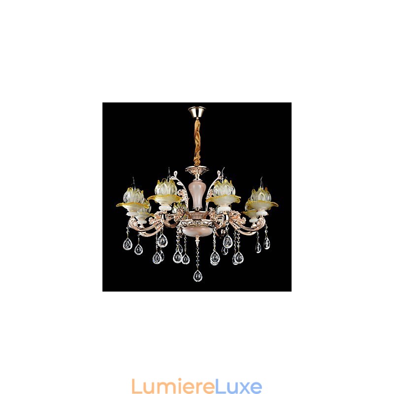 Suspension en métal style mini cristal, style moderne, contemporain, traditionnel, classique, en alliage de zinc