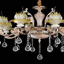 Suspension en métal style mini cristal, style moderne, contemporain, traditionnel, classique, en alliage de zinc