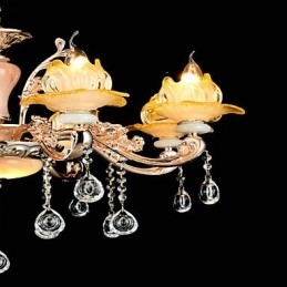 Suspension en métal style mini cristal, style moderne, contemporain, traditionnel, classique, en alliage de zinc