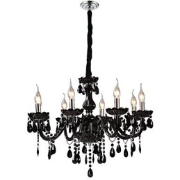 Lustre en cristal et verre électrolytique contemporain moderne