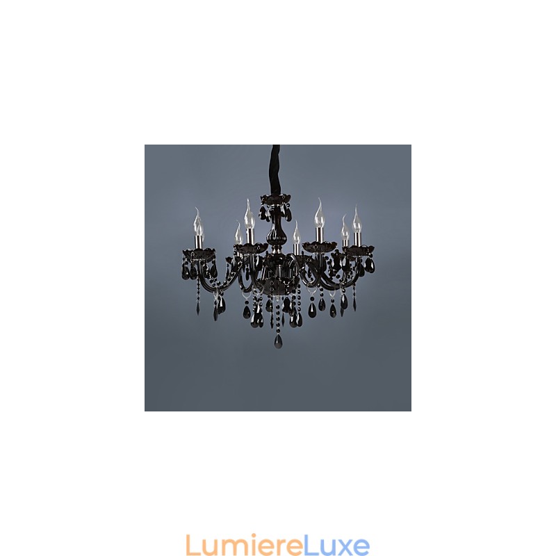 Lustre en cristal et verre électrolytique contemporain moderne