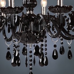 Lustre en cristal et verre électrolytique contemporain moderne
