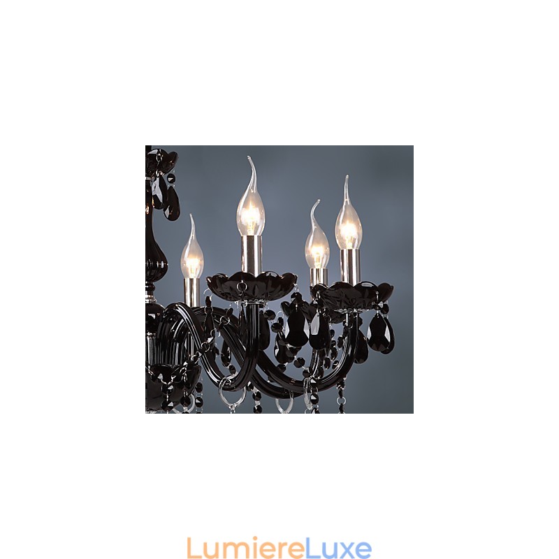 Lustre en cristal et verre électrolytique contemporain moderne