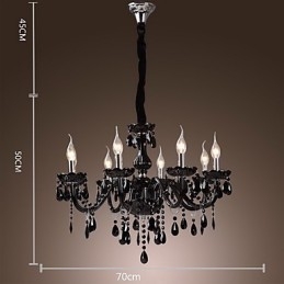 Lustre en cristal et verre électrolytique contemporain moderne