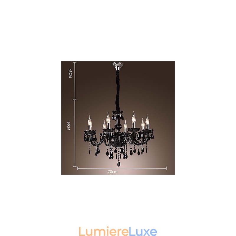 Lustre en cristal et verre électrolytique contemporain moderne