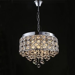 Lustre en cristal transparent K9 à 4 lumières, motif tournesol