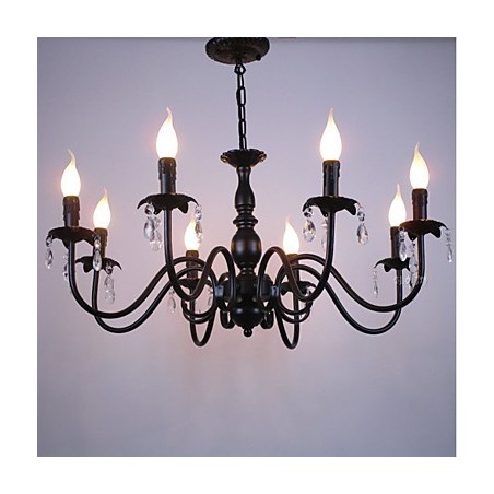 Lampe bougie en cristal de style européen, lampe de magasin de vêtements, lampes et lanternes, projet de décoration, lampe suspendue Lampe bougie en cristal de style européen, lampe de magasin de vêtements, lampes et lanternes, projet de décoration, lampe suspendue