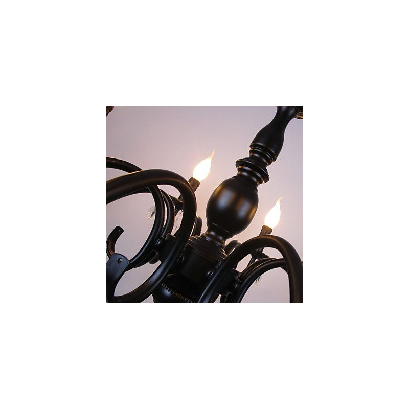 Lampe bougie en cristal de style européen, lampe de magasin de vêtements, lampes et lanternes, projet de décoration, lampe suspendue