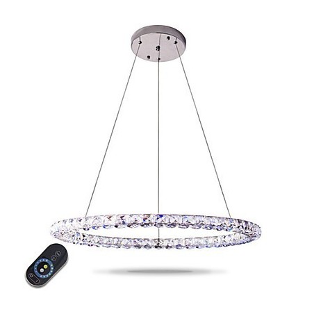 Suspension moderne en cristal, lustre moderne en cristal, plafonnier, luminaire d'intérieur à intensité variable avec télécommande Suspension moderne en cristal, lustre moderne en cristal, plafonnier, luminaire d'intérieur à intensité variable avec télécommande