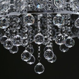 Lustre en cristal transparent K9 à 4 lumières, motif tournesol